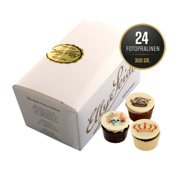 24 Fotopralinen im 300 g Poches