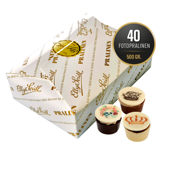 40 Fotopralinen im 500 g Poches