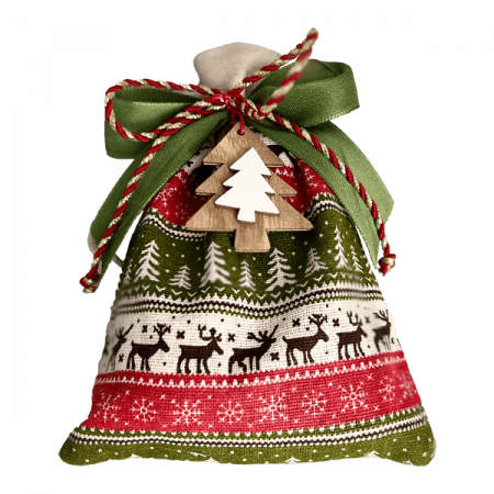 ES_Produkte_2023_Weihnachten_Saeckchen_gruen_Rentiere (VORBESTELLUNG) Wichtelsäckchen Winterzauber