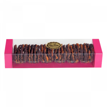 ES_Produkte_Naschwerk_Florentiner_dunkel_klein Mini-Florentiner Zartbitter, kleine Stange