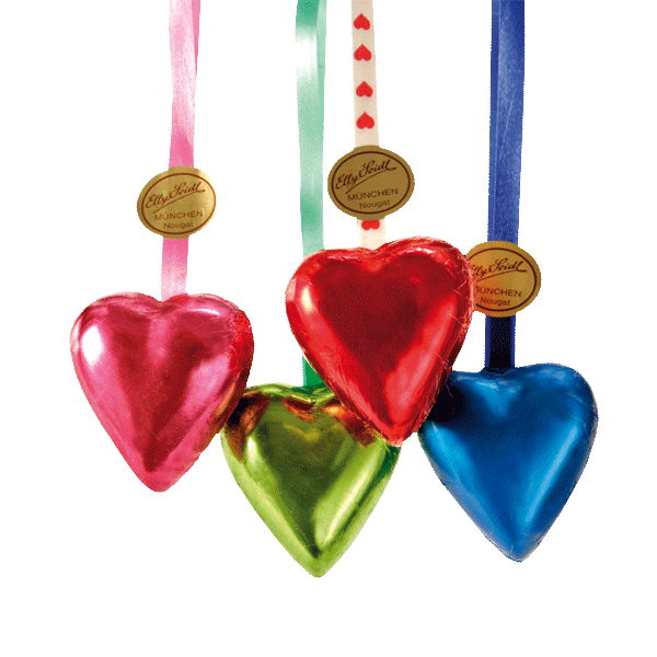 Nougatherzen in Stanniol (17g)