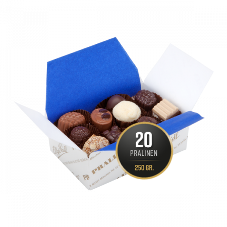 ES_Produkte_Pralinenbox_250g_20er_V2 250g Pralinenmischung gefüllt mit 20 Pralinen