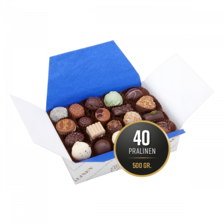 ES_Produkte_Pralinenbox_500g_40er 500g Pralinenmischung gefüllt mit 40 Pralinen