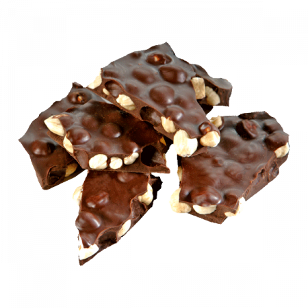 ES_Produkte_Schokoladenbruch_Haselnuss_dunkel Nussbruch Zartbitter (100g)